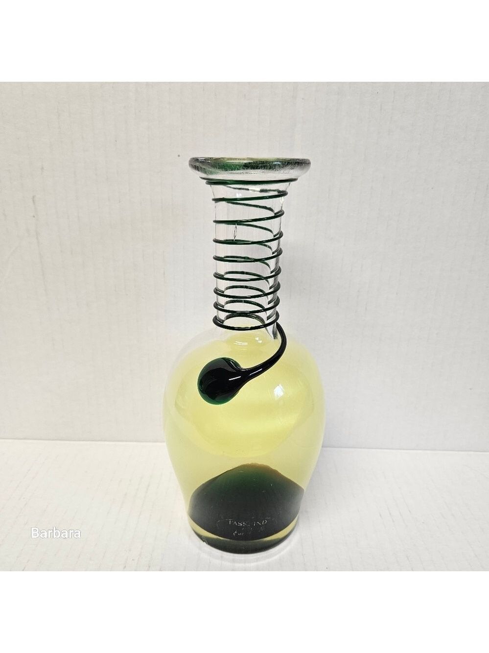 Vintage Swiss Glasflaschen von Fassbind 1846 eau de vie Glass Art Bottle